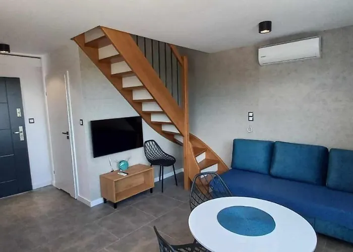 דירה W Sam By Klif Ustka- Dwupoziomy Z Klimatyzacja Ul Poswiatowskiej 42